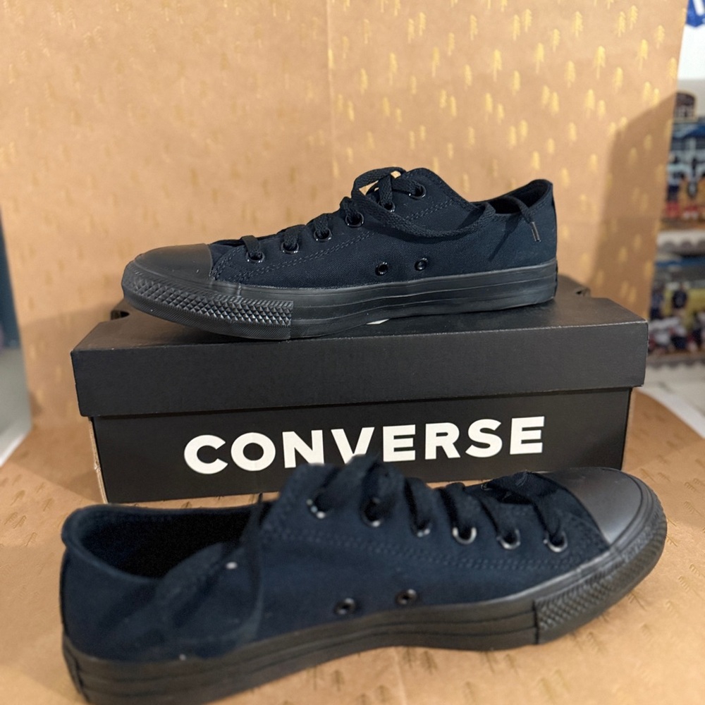 Converse Classic Black Canvas Sneakers Men’s 8, Women’s 10